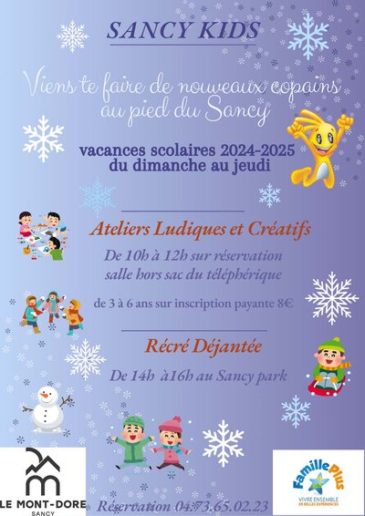 Sancy Kids : Atelier ludique et créatif_Mont-Dore