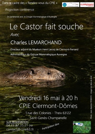 affiche conférence castor CPIE