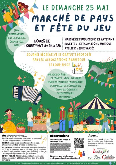 Marché de pays et fête du jeu_Loubeyrat