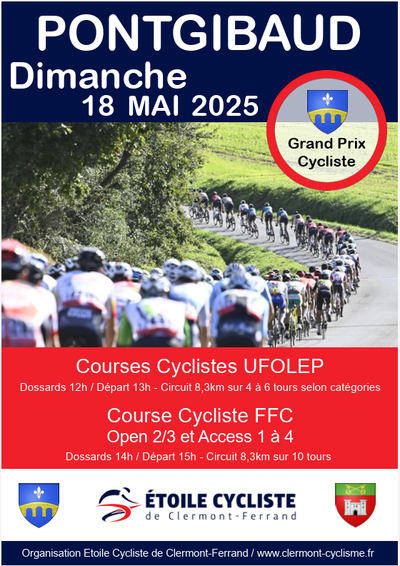 Vélo - Le 3ème grand prix de Pontgibaud_Pontgibaud