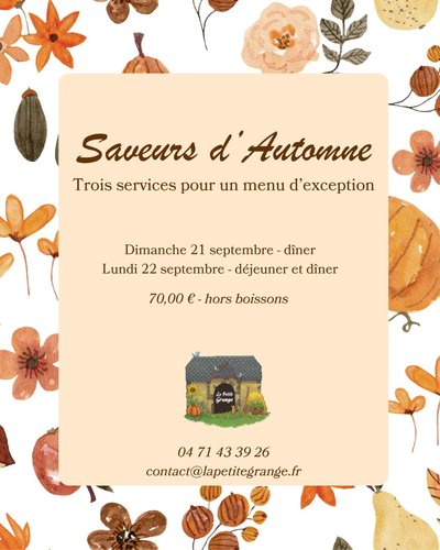 Saveurs d'Automne, pour un menu d'exception..._Tournemire