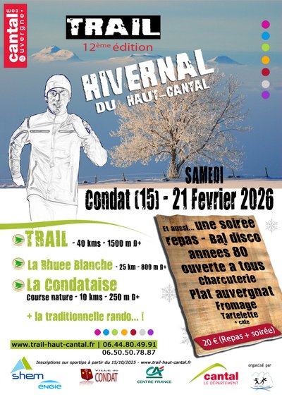 12e édition du Trail hivernal du Haut-Cantal_Condat